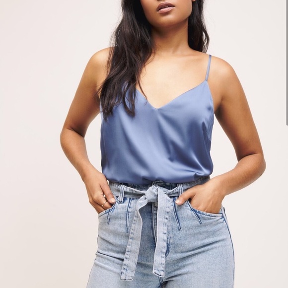 Dynamite Tank Top | Satin Blue | NEVER WORN - Picture 1 of 6